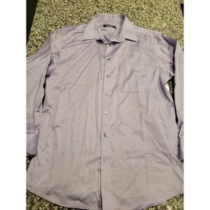 Murano Men's Long‎ Sleeve Dress Shirt Lavender Button Up Size 16 33